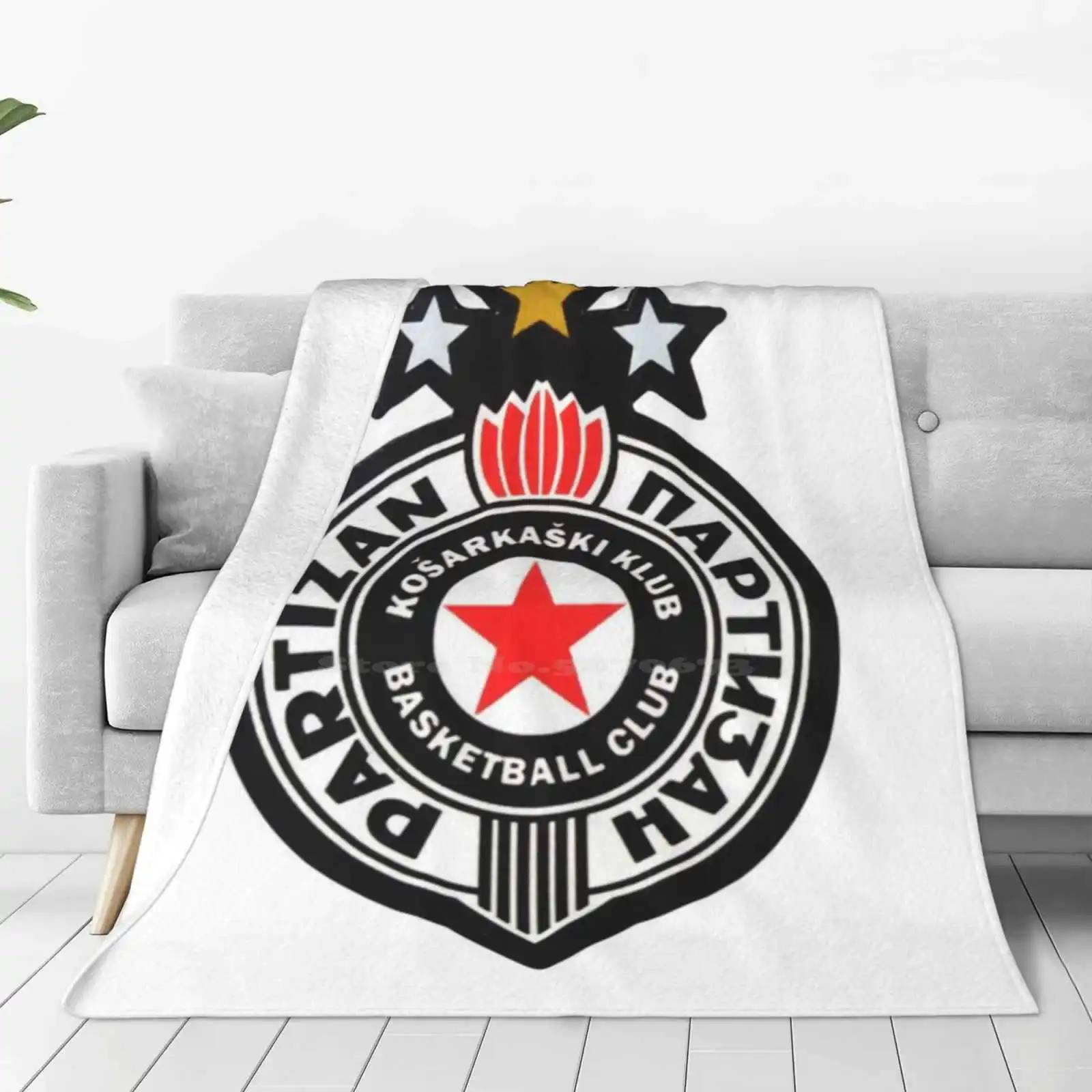 Basketball Club Partizan Belgrade - Kk Partizan - Partizan Super Warm Soft Blankets On Sofa/Bed/Travel Partizan Basketball