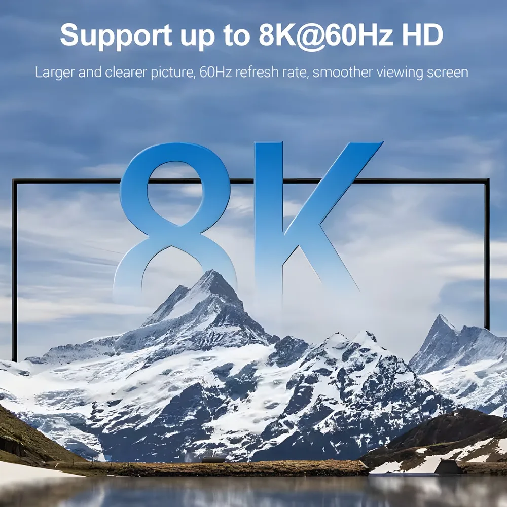 الترا HD 8K HDMI متوافق موسع أنثى إلى ذكر موصل 8K60hz Displayport تمديد محول لعرض شاشة PS4 HDTV #6