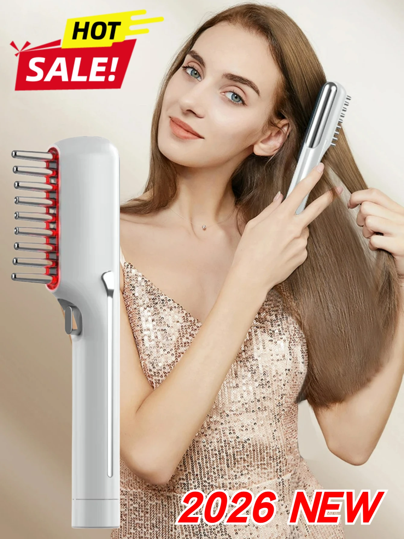 

Women Anti Hair Loss Hair Brush LED Red Light Therapy Scalp Massager Comb for Hair Growth Electric Head Massage Hair Care