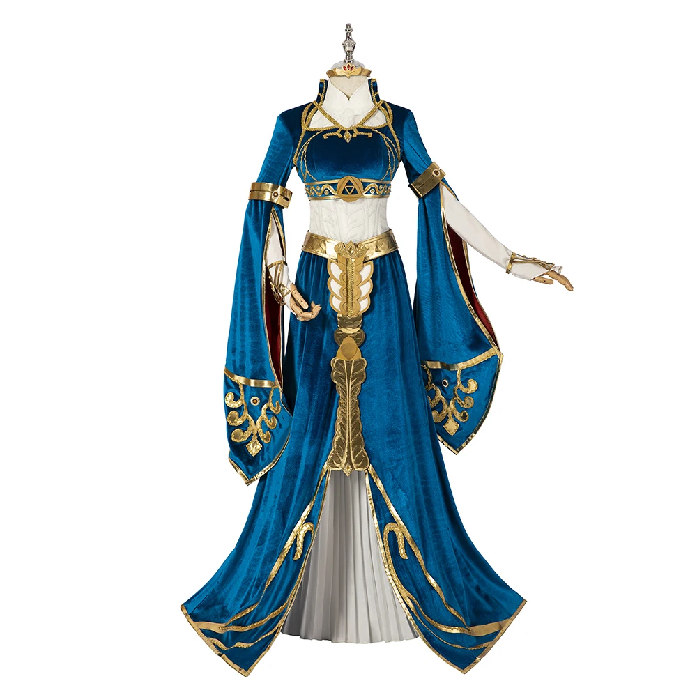 Game Female Version Link Gerudo Cosplay Costume Princess Cosplay Costume Blue Two Piece Suit Girls Women's Halloween Costume