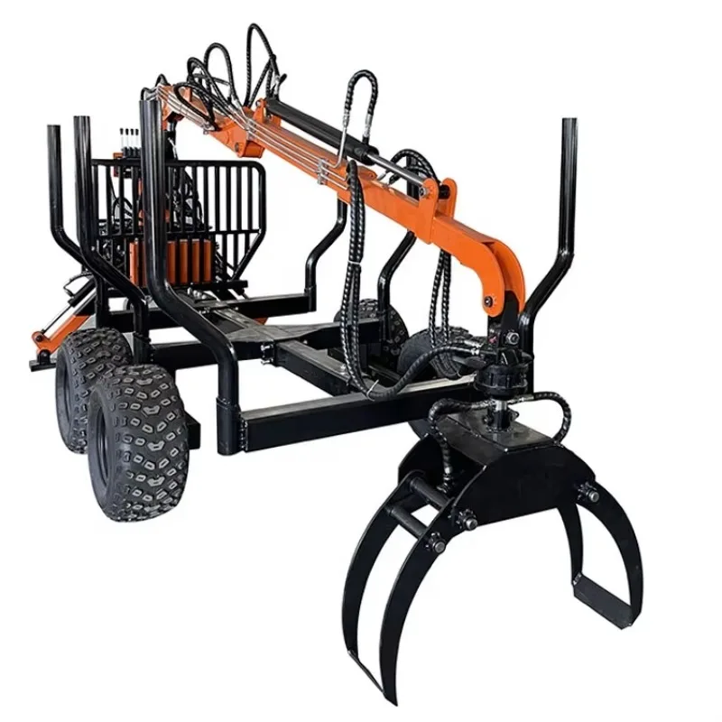 1-5T Log Loader Forester Trailer Compact Tractor Log Grabbing Machine Forestry Machinery
