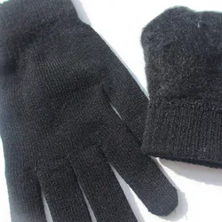 Men Work Knitted Gloves Autumn Winter Touch Screen Mitten Pure Color Riding Gloves Warm Women Gloves Couple Skiing Mittens