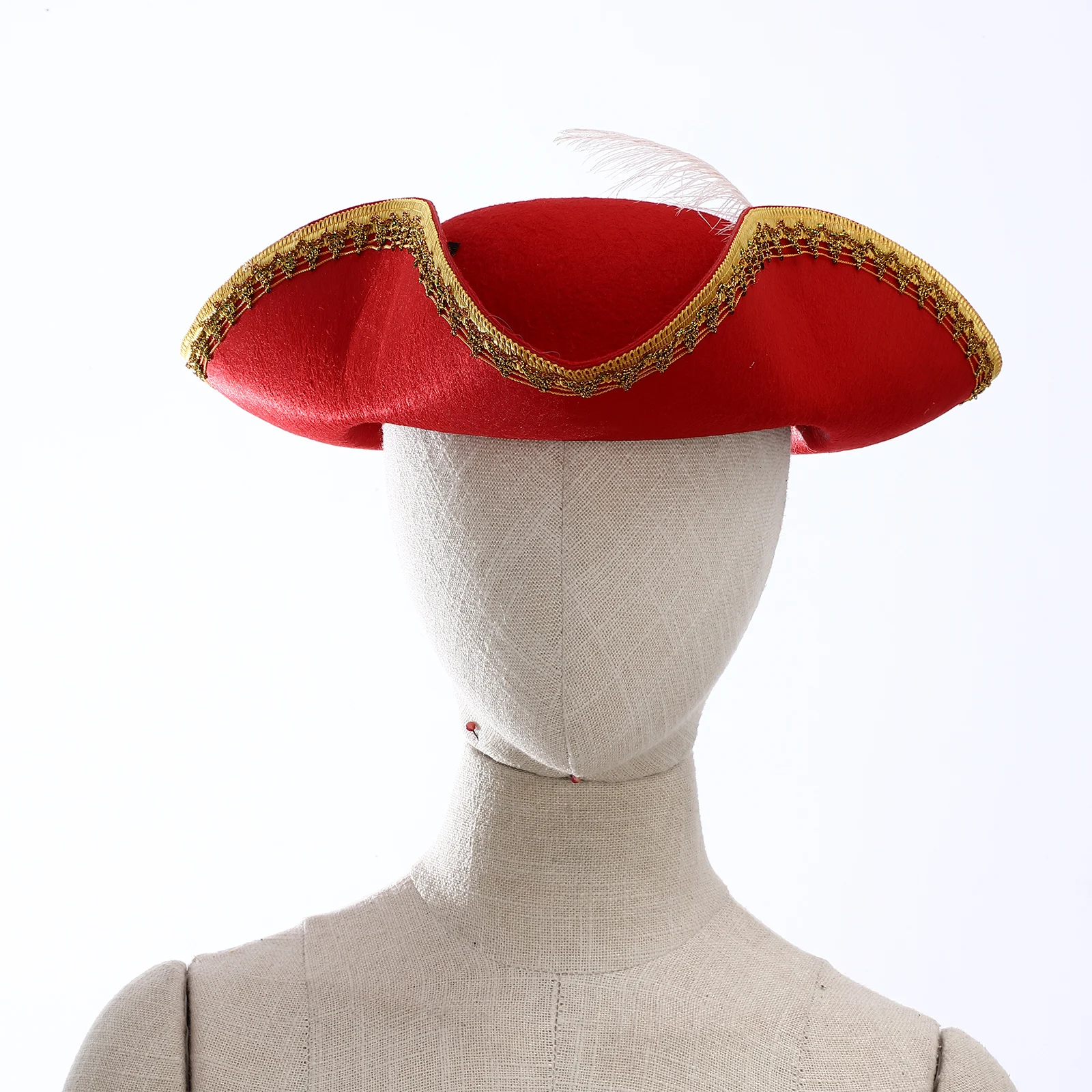 Halloween Pirate Captain Dress-up Hat Adult Women Men Cosplay Props Party Performance Pirate Captain Party Hat Cap Headdress - Image 2