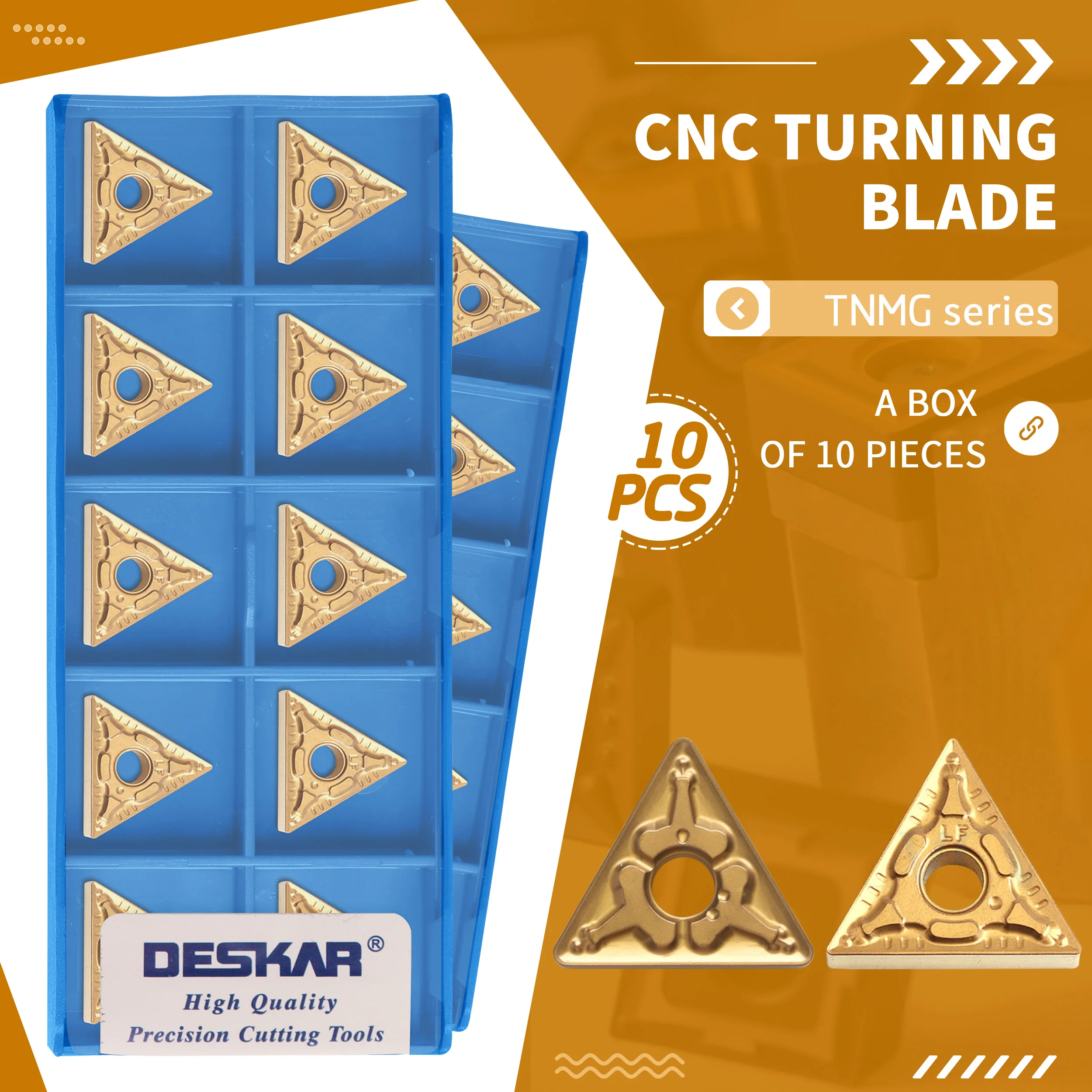 10Pcs TNMG160404 CM TM TNMG160408 CM TM TNMG160404 CM TM LF9018 Karbida Mengubah Sisipan CNC Bubut Alat Khusus untuk bagian Baja