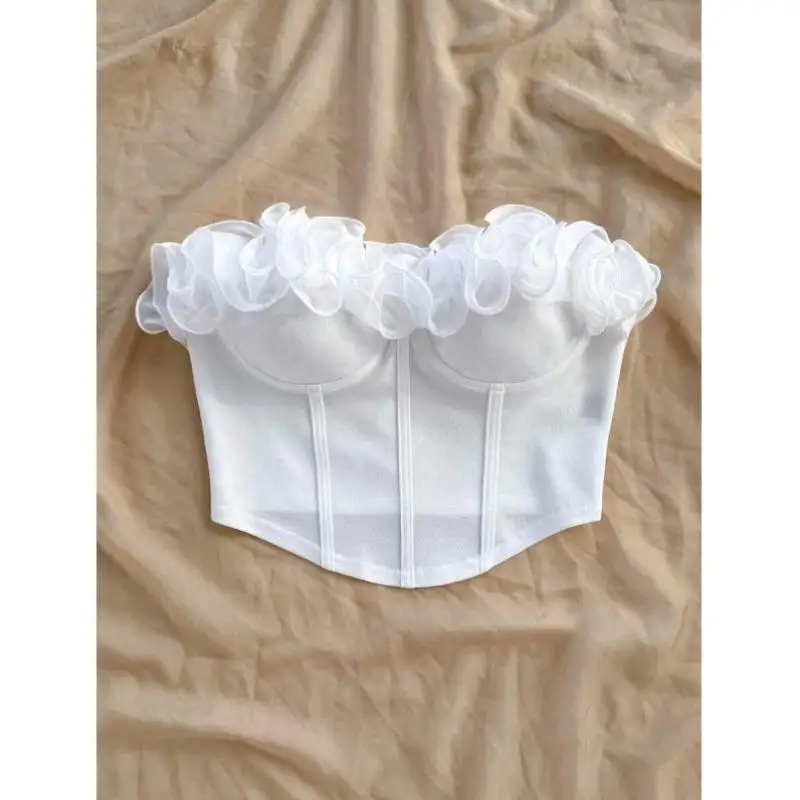 قميص علوي مثير مناسب Svel 9059 مع حواف من الدانتيل بدون حزام من جلد البولي يوريثان، خصر محرك irt للنساء بياقة Inn...