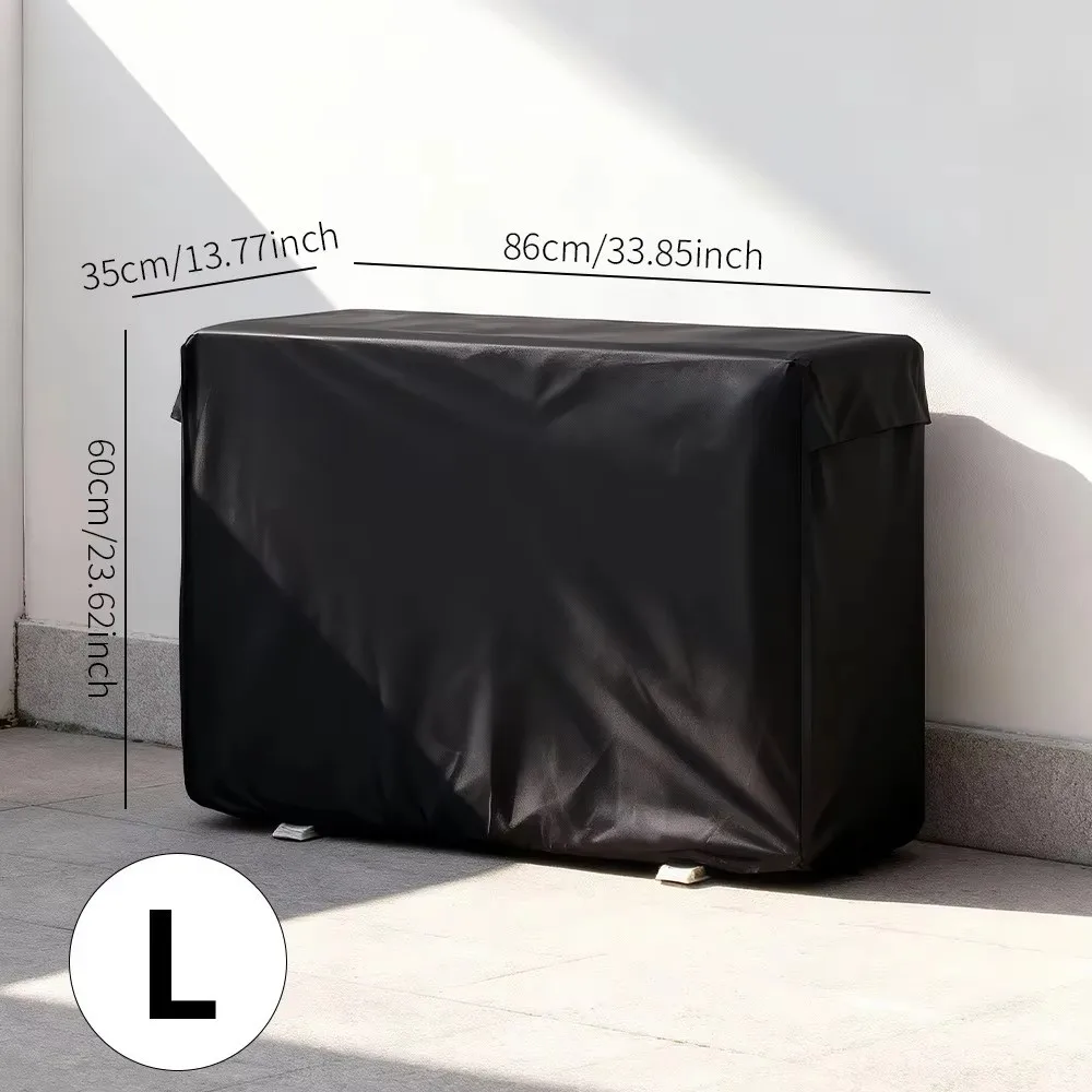 Silver-Coated Fabric Air Conditioner Cover Water Resistant Ventilation Outdoor AC Cover Snap Buttons UV Resistant AC Unit Cover