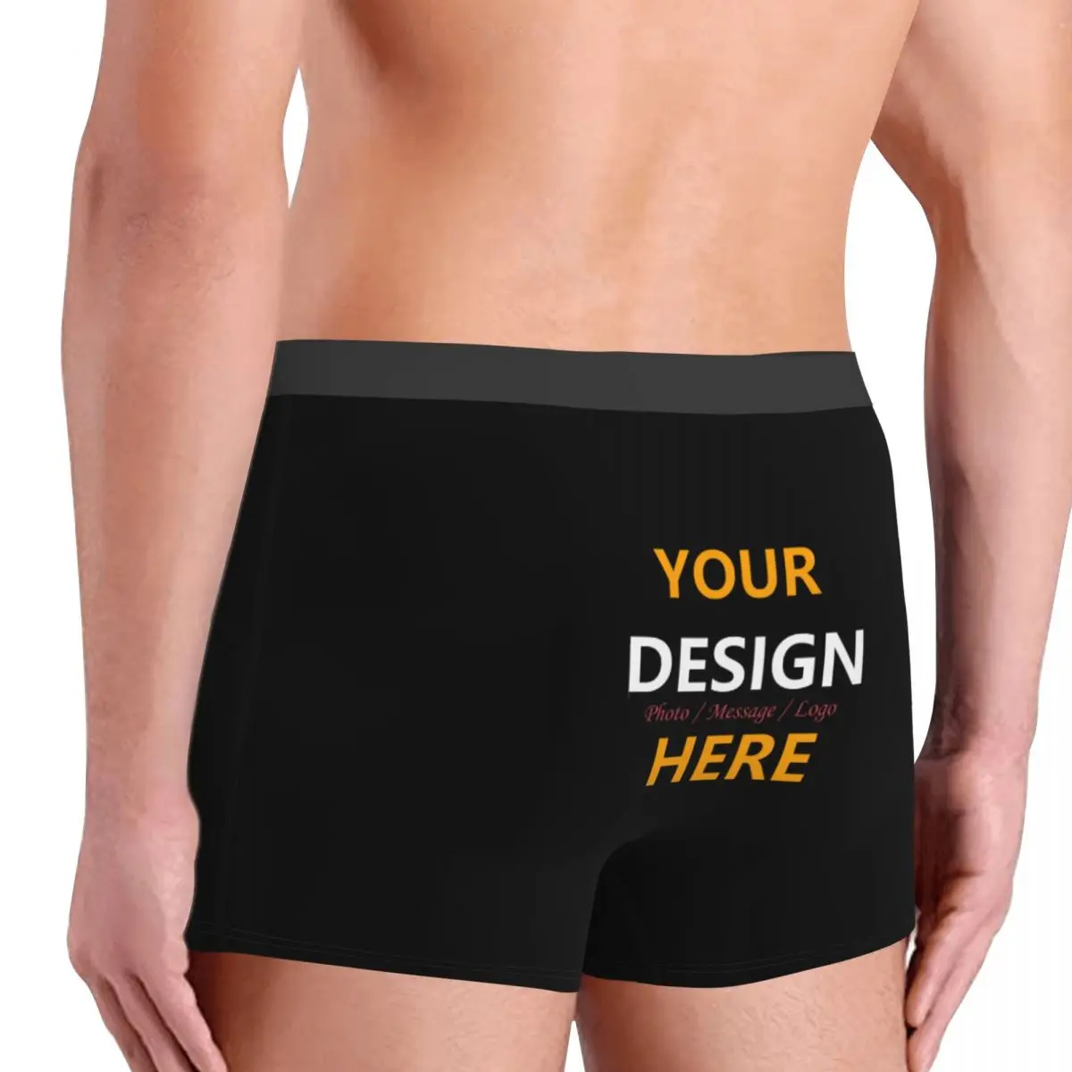 Custom Your Design Here Boxer Shorts 3D Print Personalized Customized Logo Printed Underwear Panties Briefs Stretch Underpants