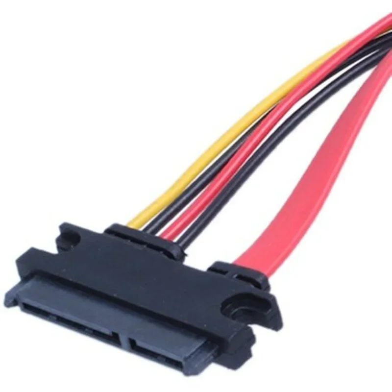 Newest 30cm/50cm SATA Combo 15 Pin Power and 7 Pin Data Power Cable Hard Drive Male To Female Extension Cable