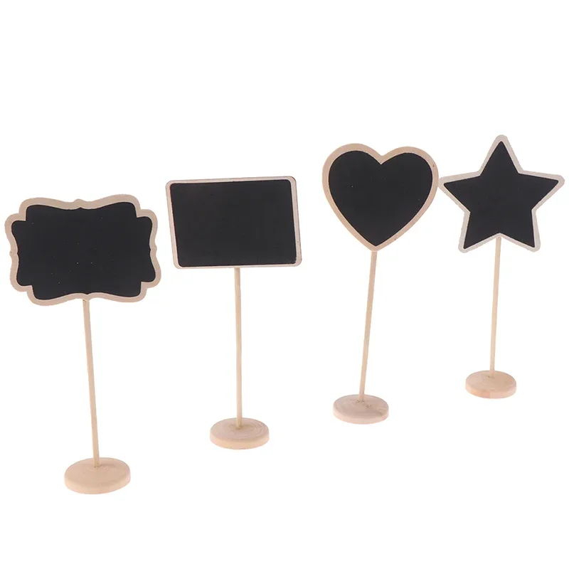 Mini Small Wooden Chalk Blackboard Wedding Kitchen Restaurant Signs Chalkboard Writing Notice Message Paint Wood Board (Heart)