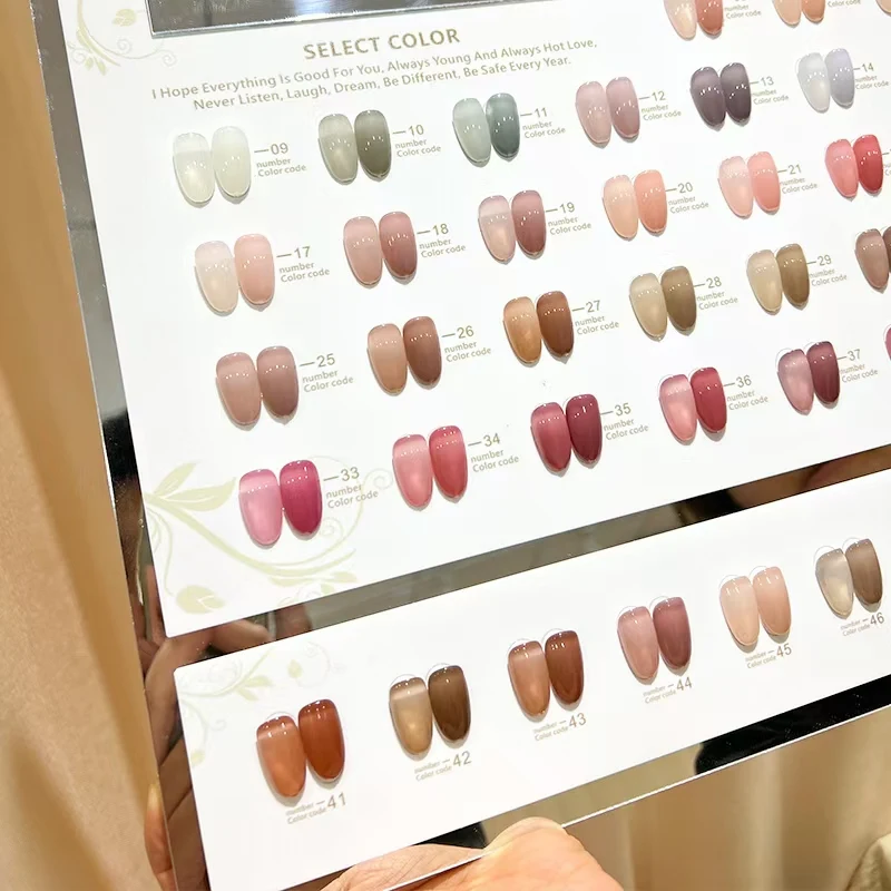 YANXZ Wielokolorowy 48 kolorów Zestaw żelu do paznokci Popularny zestaw do zdobienia paznokci Salon paznokci 2024 Nowa moda Gorący przedmiot Nietoksyczny żel Uv Hurtownia