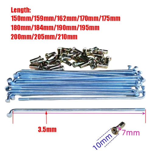 Radios de motocicleta 36 unids/lote para Honda Yamaha Suzuki Loncin Shineray Italika 17/18/19/20/21 pulgadas para rueda delantera/trasera de moto de cross