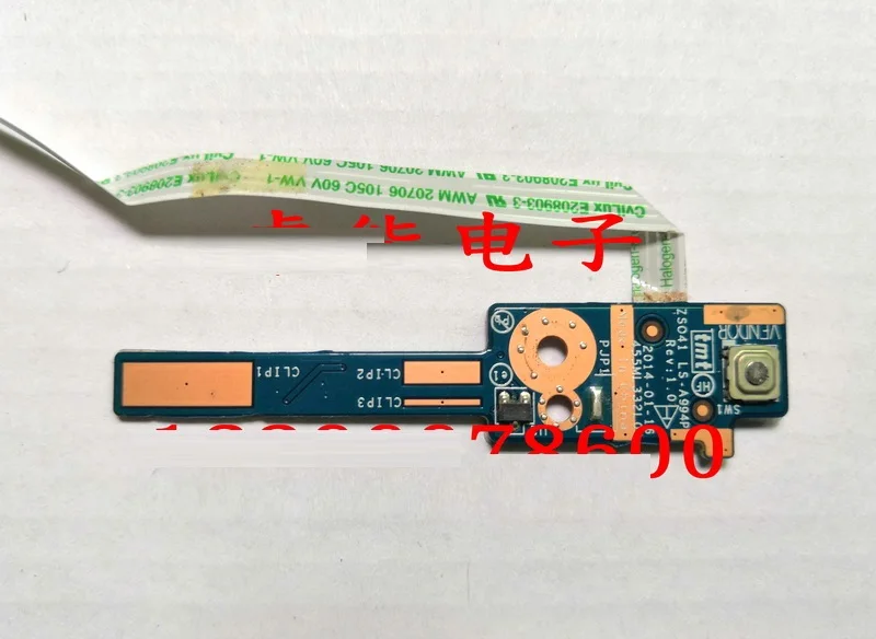 Cabo da placa do botão do interruptor de alimentação, apto para HP Pavilion14-G, 14-R, 14-s, G1, 240, 242, 246, 248, G3, Laptop, LS-A994P