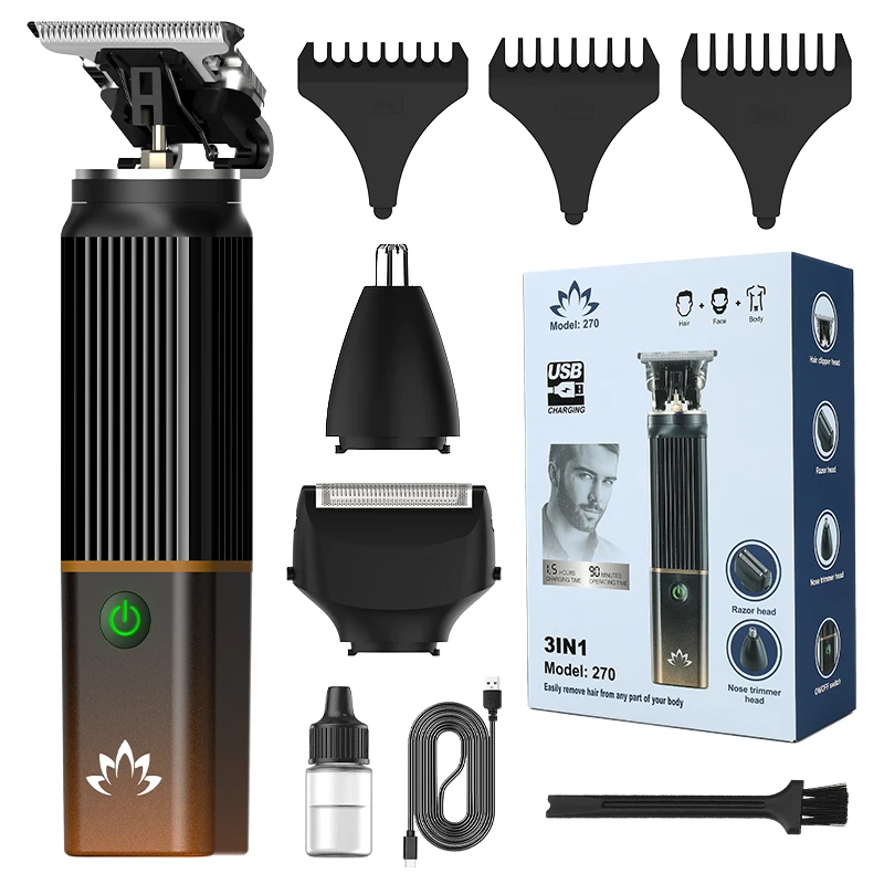 3 in 1 clipper beauty power fader Electric clipper Electric clipper Oil sculpting razor Bald hair clipper