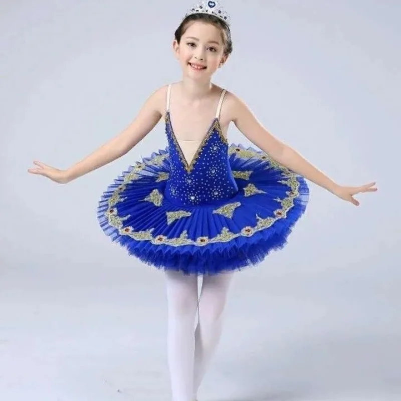 Ballet Dance Tutu Skirt Fluffy Mesh Dress Stage Performance Outfit Professional Daily Practice Elegant Princess Style Apparel