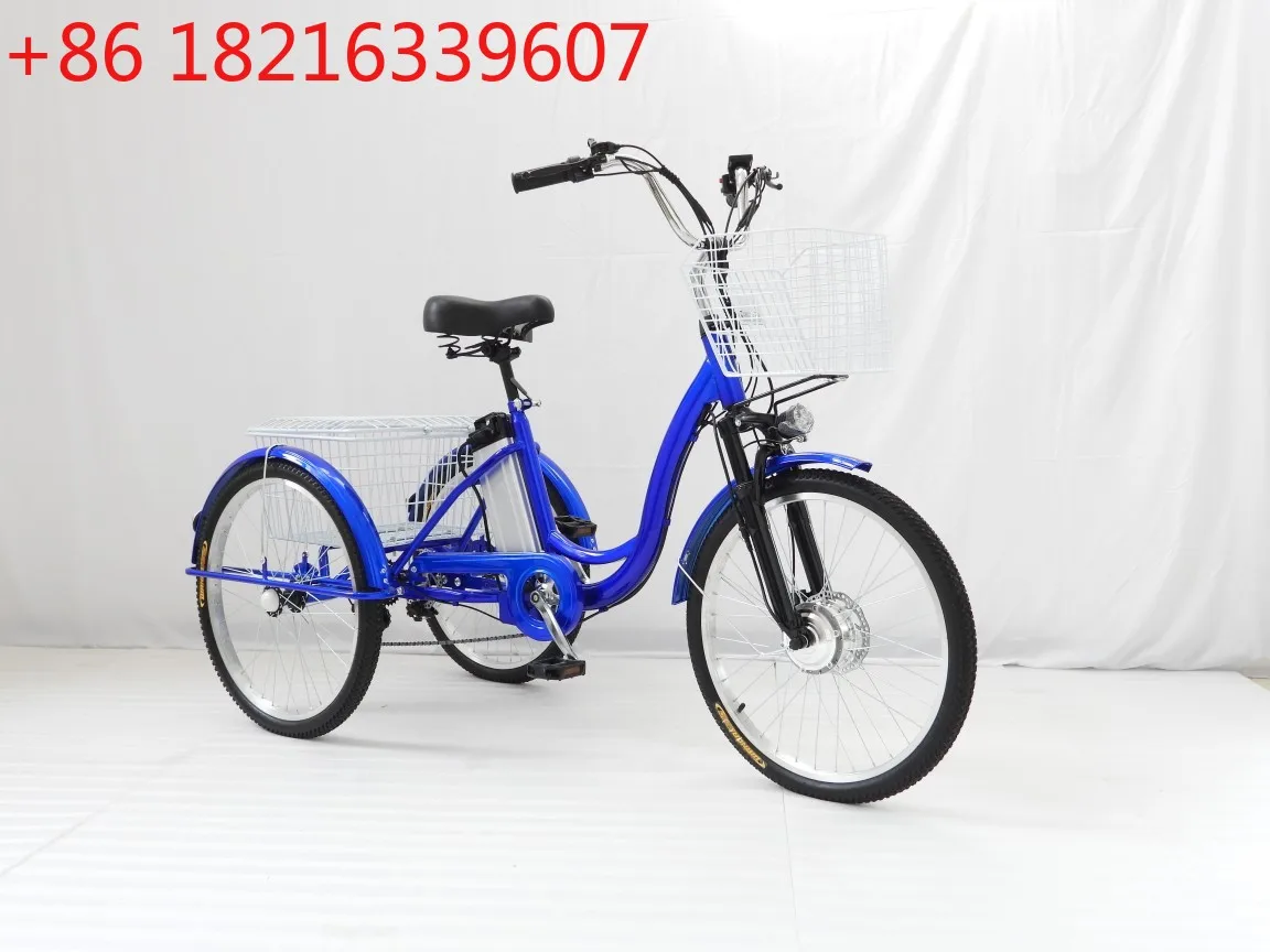 YAO 24-inch electric tricycle, elderly electric power tricycle pedal