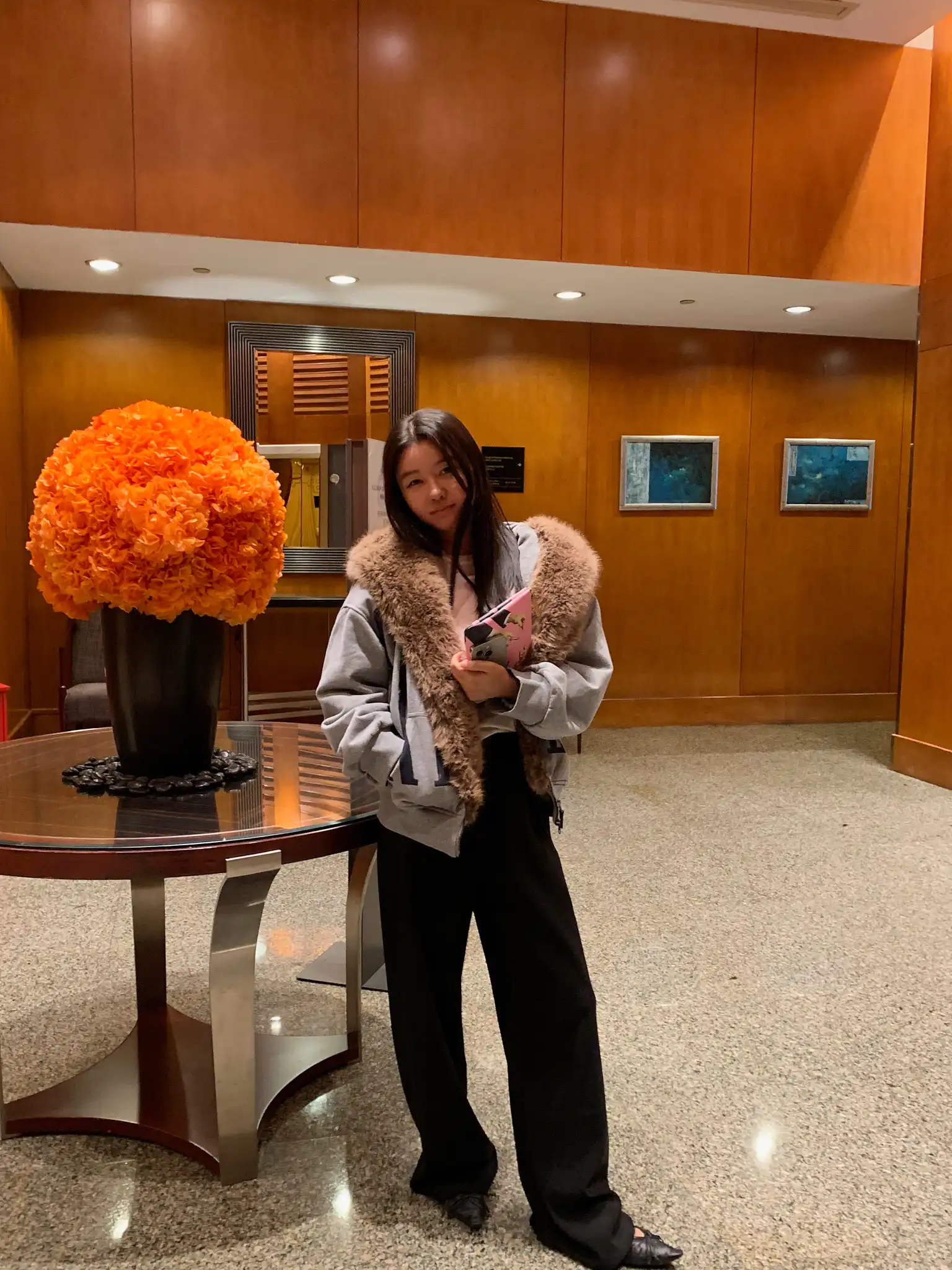 

Толстовка LILUOP Eco-Friendly с большим меховым воротником, теплая повседневная верхняя одежда для осени и зимы