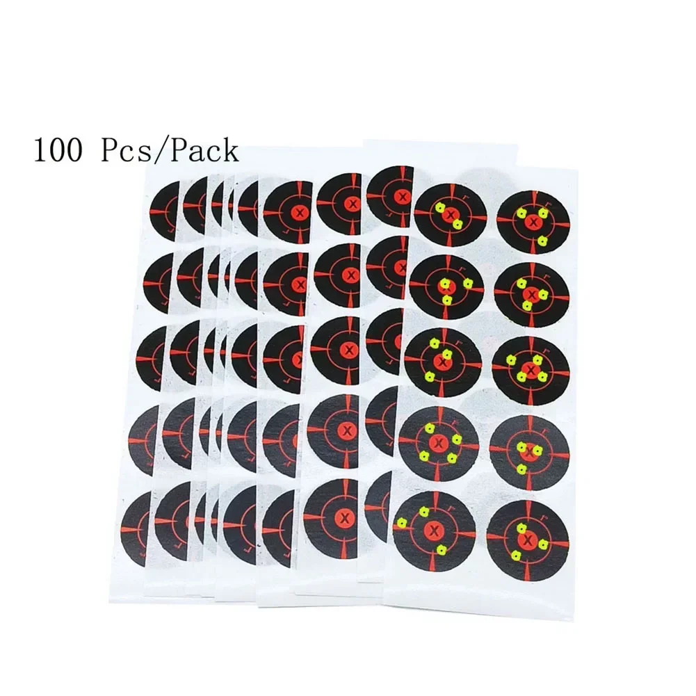 Brand New Newest 2022 Sporting Target Paper Target Stickers 100 × 100Pcs/Pack 1Inch Black/Red Cover-Up Patches