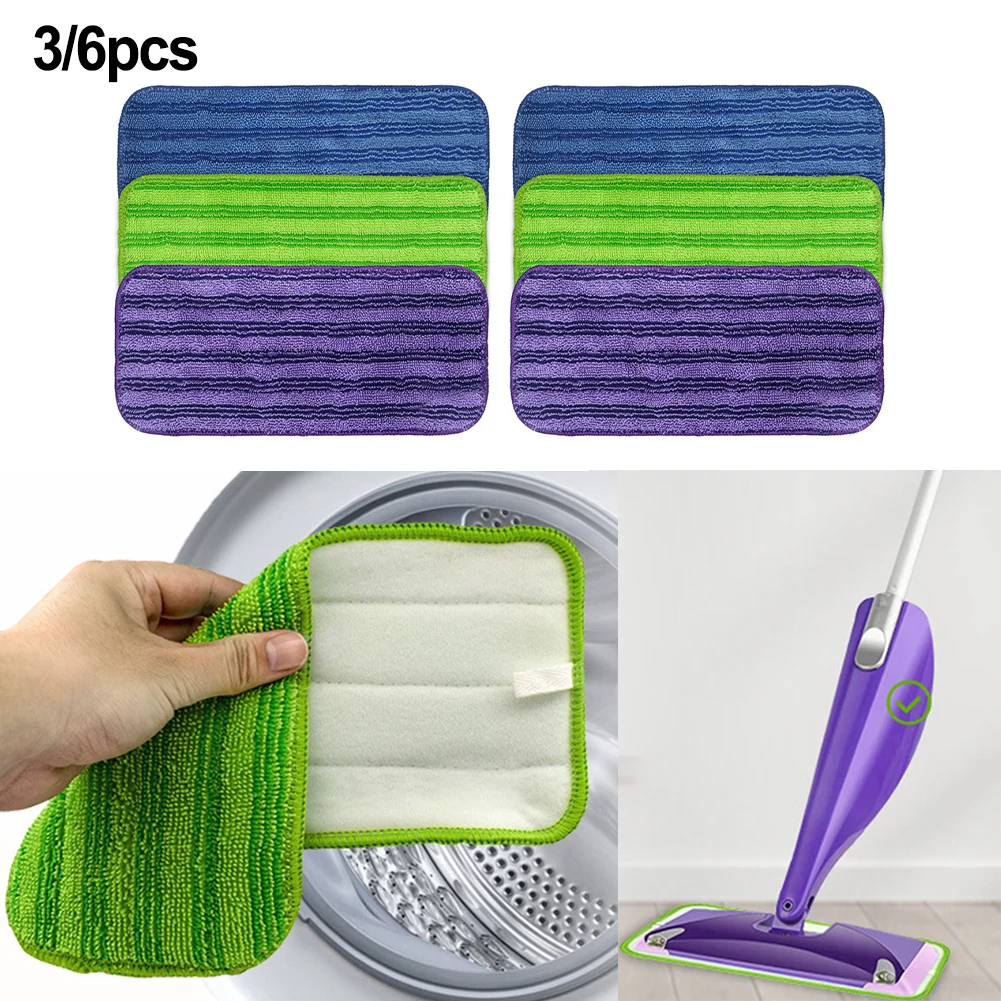 3/6pcs Reusable Mop Pads Set For WetJet Mop, Wet Jet Mop Pads Refills Microfiber For Household Cleaning