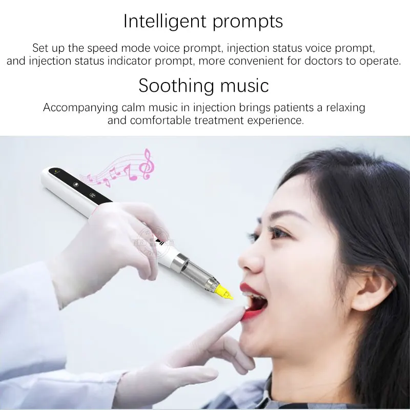 Wireless Dental Anesthesia Injector Painless Electronic Local Anesthesia Pen with Music LCD Display