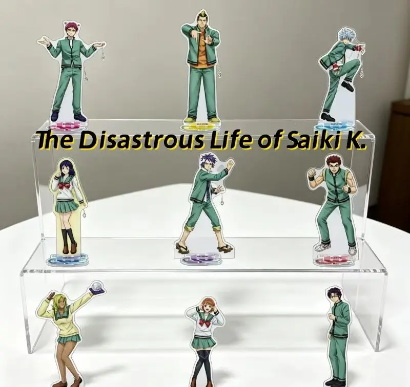 Display - Anime The Disastrous Life Of Saiki K New Arrival 15cm Acrylic Figure Stand Model Kusuo Riki Shun Fans Gifts Keychain