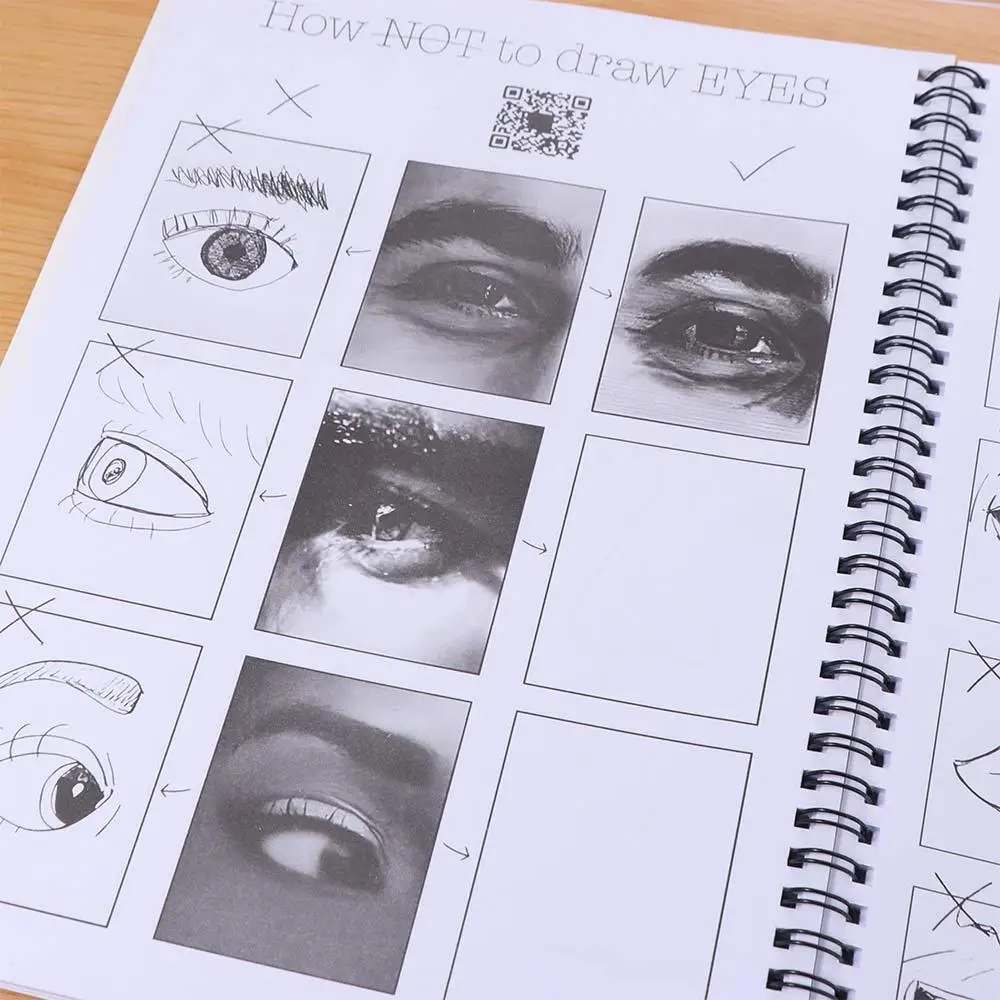 Professional This Is Not a Sketchbook Interactive Workbook Thick Paper Art Class Drawing Book with Lined Blank Pages Stationery