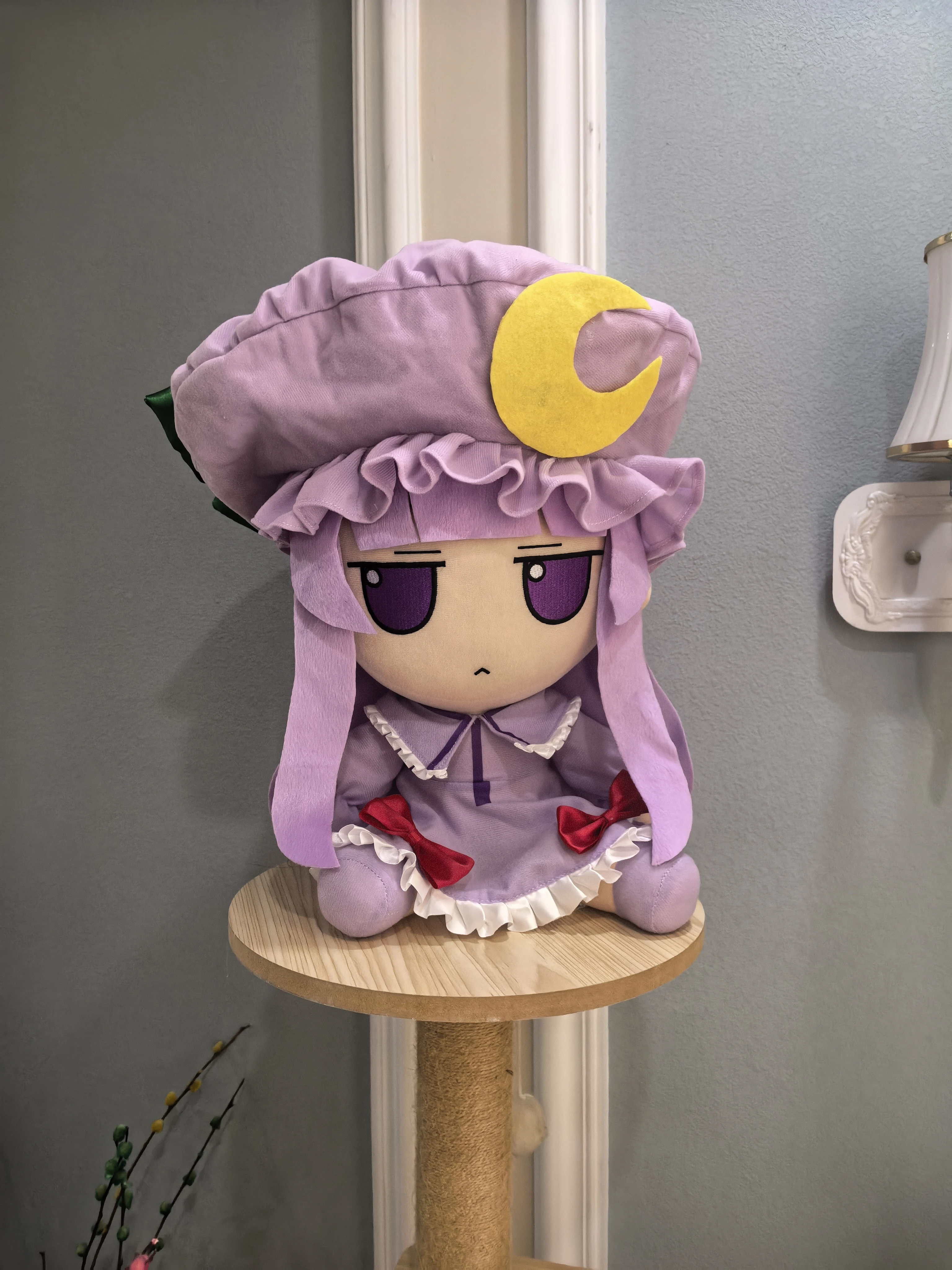 

40CM Cute Patchouli Knowledge Touhou Project Fumo Stuffed Cartoon Figure Idol Anime Sitting Posture Pillow Cosplay Xmas Gift