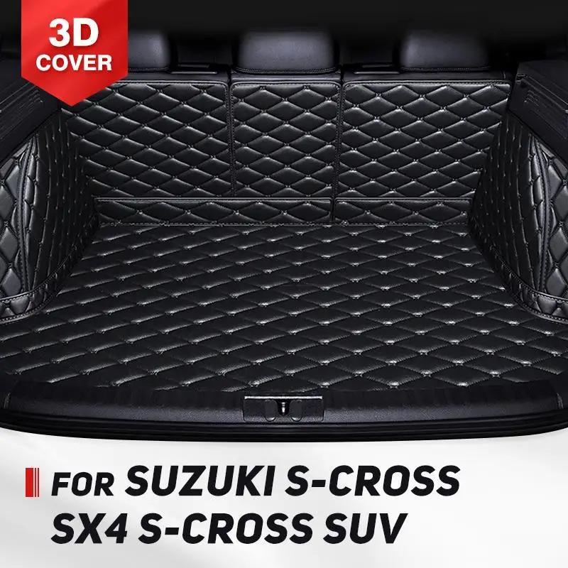 

For Suzuki S-Cross、SX4 S-Cross SUV Auto Full Coverage Trunk Mat Car Protective Pad Cargo Liner Interior Accessories