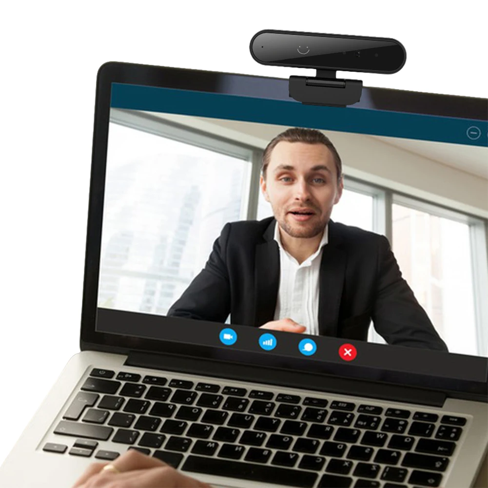 Facial Recognition Webcam 1MP 720P/2MP 1080P for Windows Hello Computer Web Camera Built-in Microphone for Computer Laptop