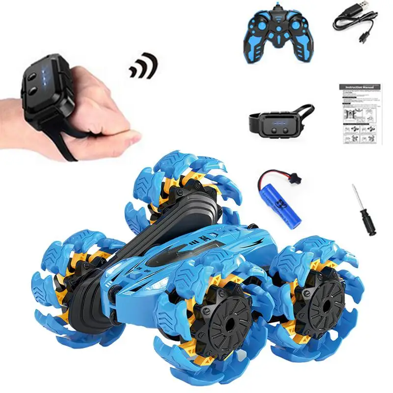 יד מבוקרות רכב פעלולים שלט רחוק צעצועים יד מחווה תחושה rc מכונית פעלולים 360 מכונית מסתובבת צעצועים לילדים
