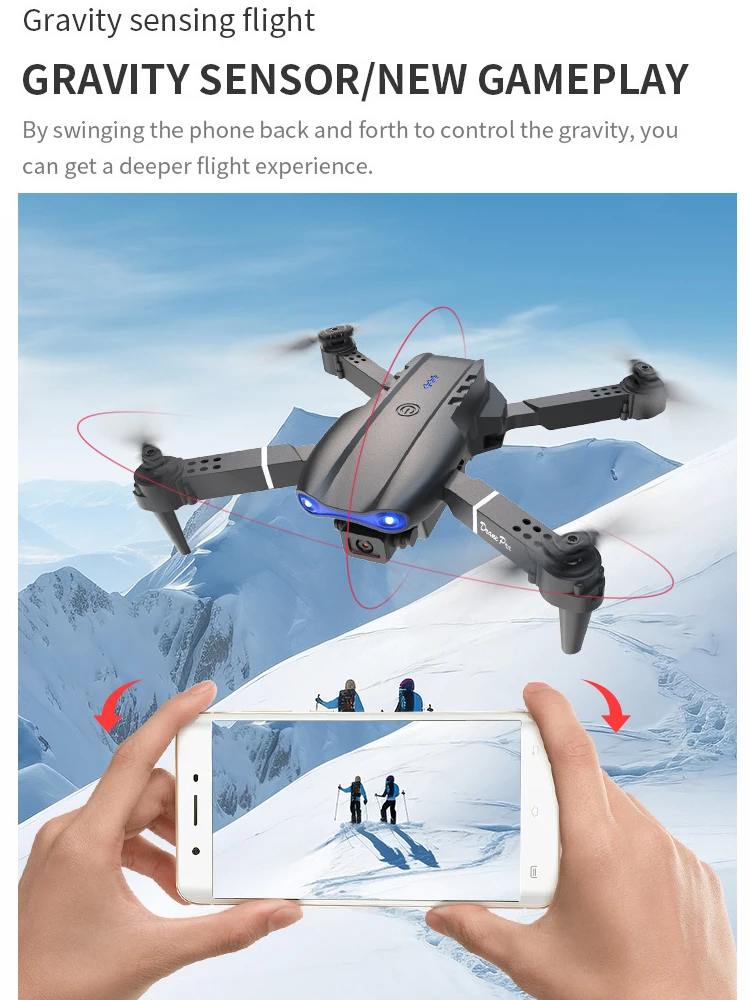 Cámara 4K Fotografía aérea Avión plegable con control remoto, Drones cuadricópteros, juguetes voladores para niños/adolescentes/adultos, XT148