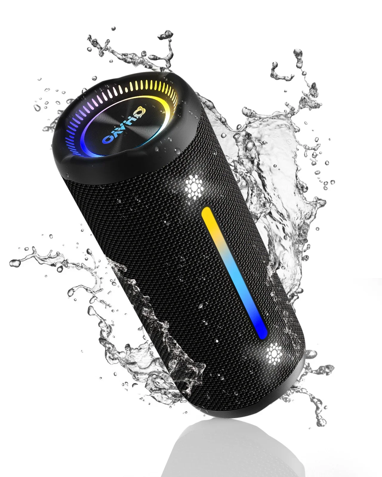 

Ohayo Портативная Bluetooth-колонка IPX7 Водонепроницаемая Лучшие басы 24-часовое время воспроизведения для вечеринок Колонки для кемпинга Type-C AUX IN/TF Card