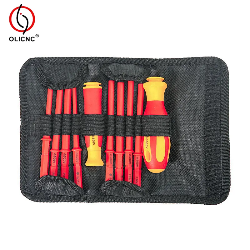 Insulated Magnetic Screwdriver Set Phillips Torx Screw Driver Bits Home Repair Electricians Tools Set 10 in 1 Hand Tools