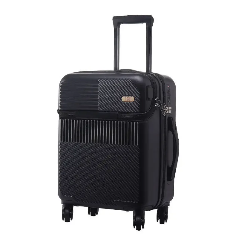 New 20 inch suitcase travel luggage front open box with USB charging port suitcase small boarding box carry on trolley luggage