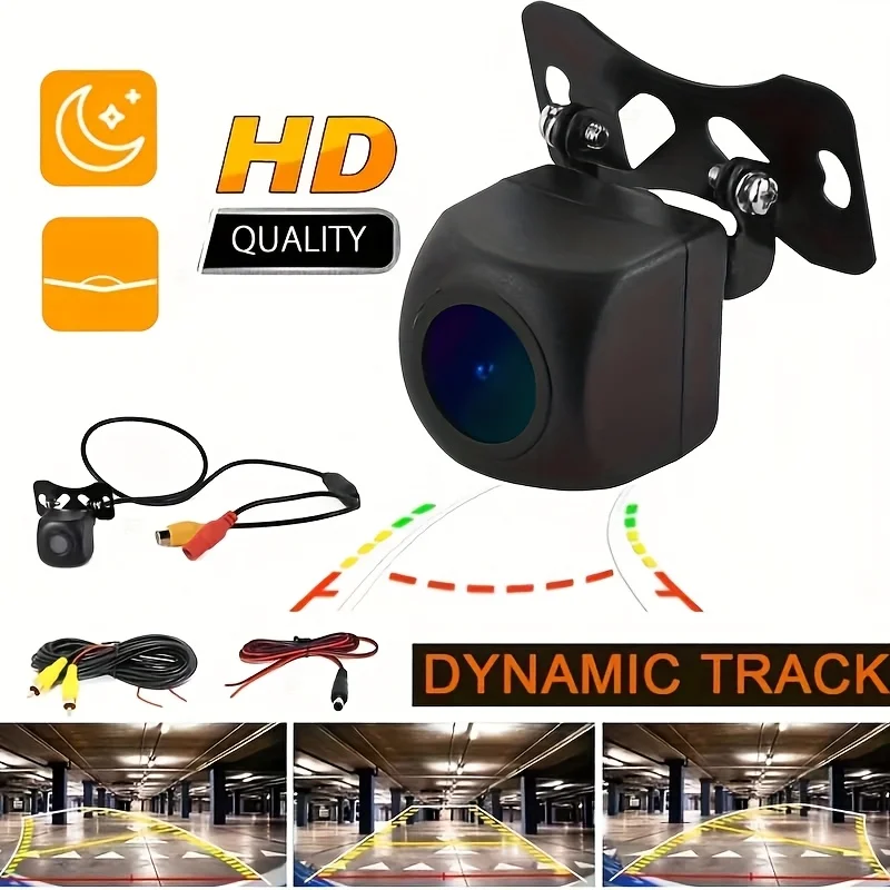 Dynamic Trajectory REVERSE Car Camera with Moving Guidelines Rear View Backup Camera for Trucks/SUVs/Sedan Parking