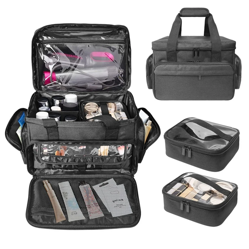 

NEW-Detachable And Separable Double Cosmetic Bag To Store Cosmetics And Hair Care Products Multifunctional Cosmetic Bag