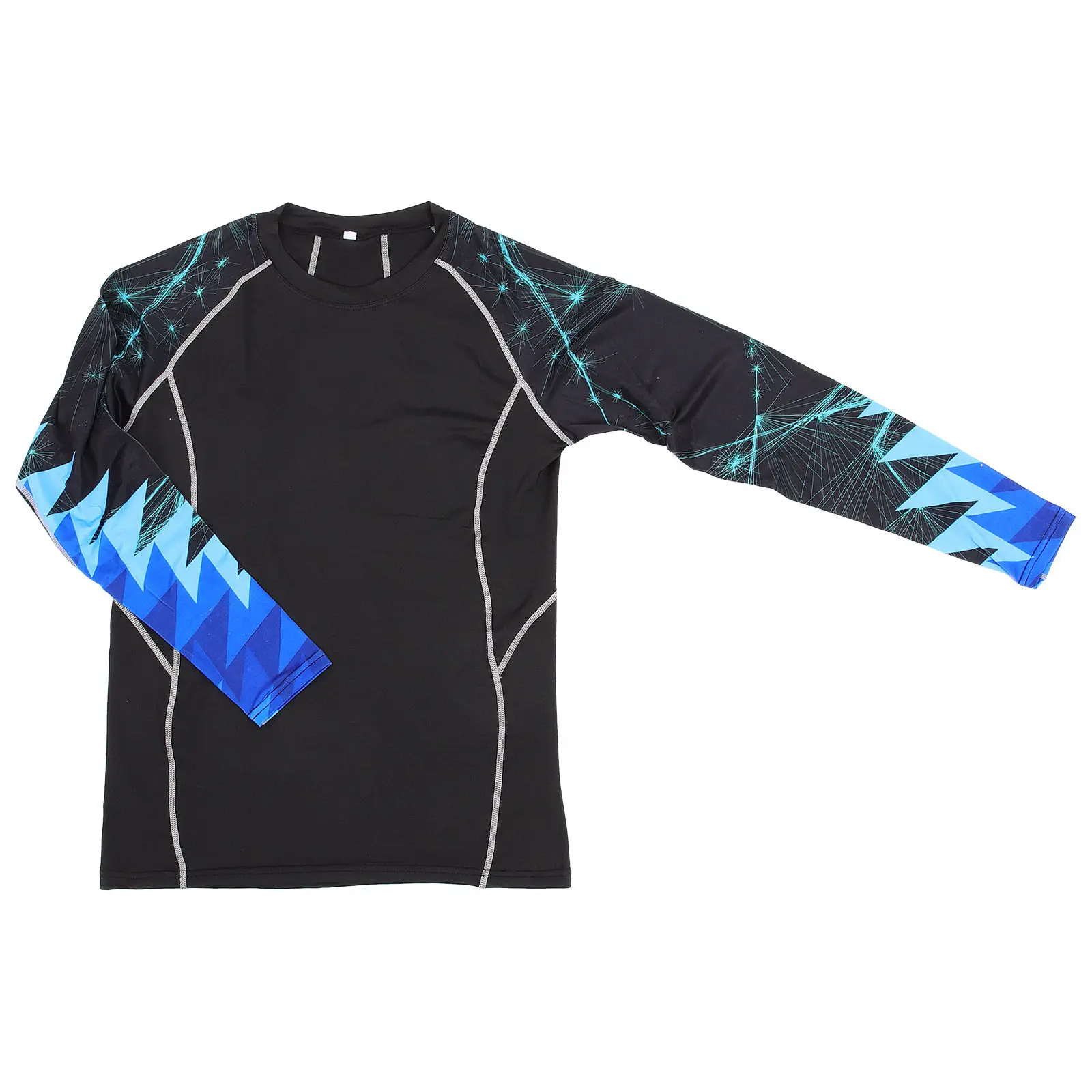Men Quick Dry Athletic Long Sleeve Compression Shirt Stretchy Skin Friendly Sports Bodysuit for Outdoor Riding Morning Running