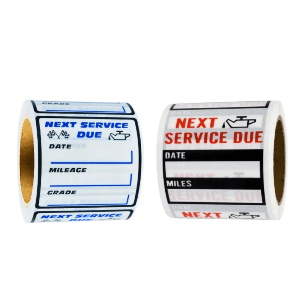 Clear Transparent Surface Oil Change Sticker Static Adsorption Design Easy Removable Feature Car Service Sticker