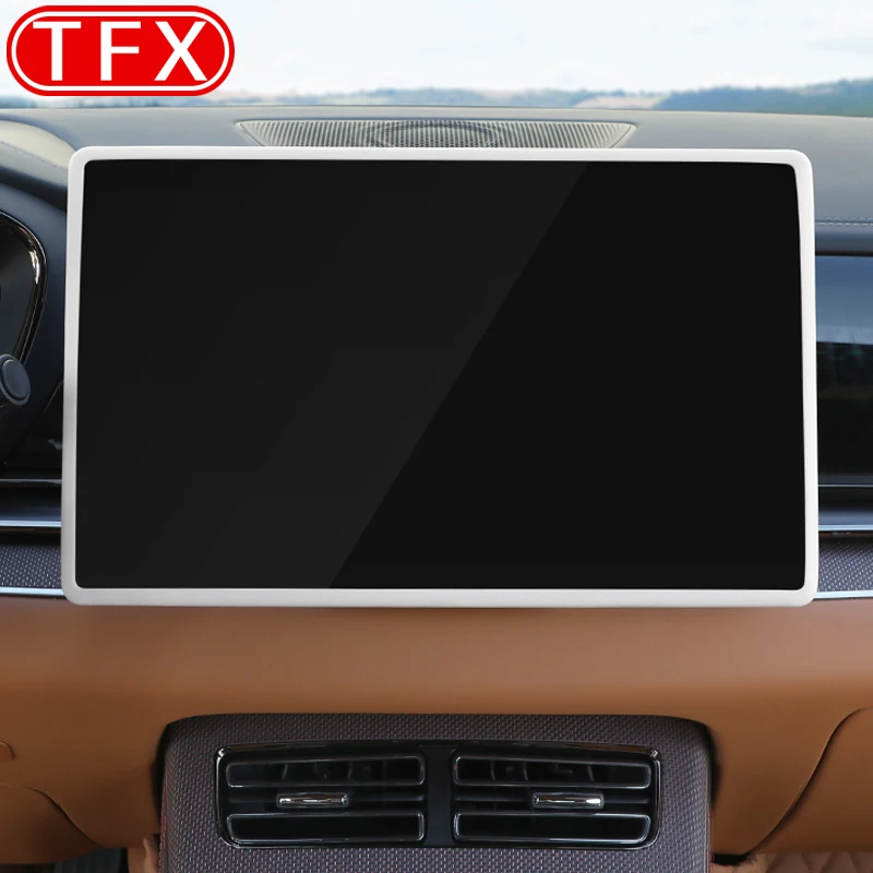 ل BYD هان 2022 2023 2024 سيارة التحكم المركزي واقي للشاشة MSilicone الملاحة عرض إطار شاشة من السيليكون الملحقات