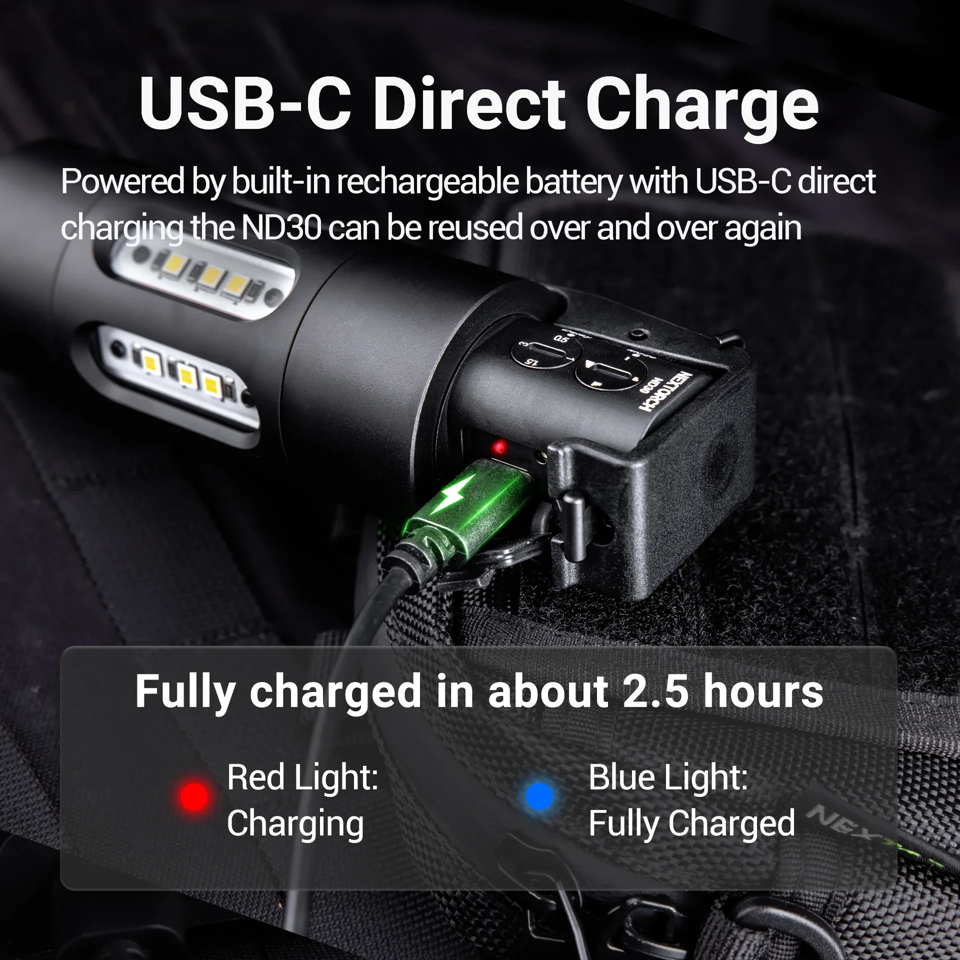 11000 lumen Strobe Nextorch ND30 2 meter impact resistant 130 Decibel Multiple modes Tactical Distraction Service