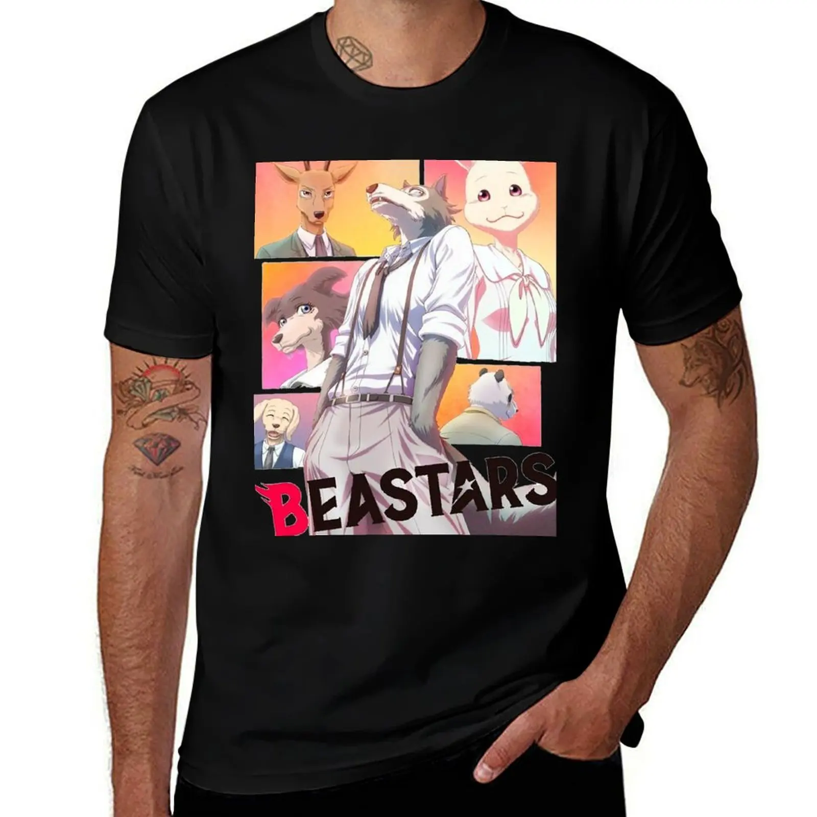 Beastars family T-Shirt Soft Stretch Short Sleeve Top T-Shirt