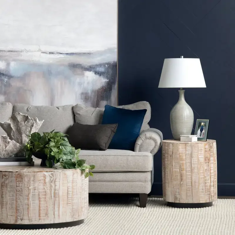 Contemporary wooden coffee table, removable decoration fashion, low-key texture regenerative finish fashion interior accessories