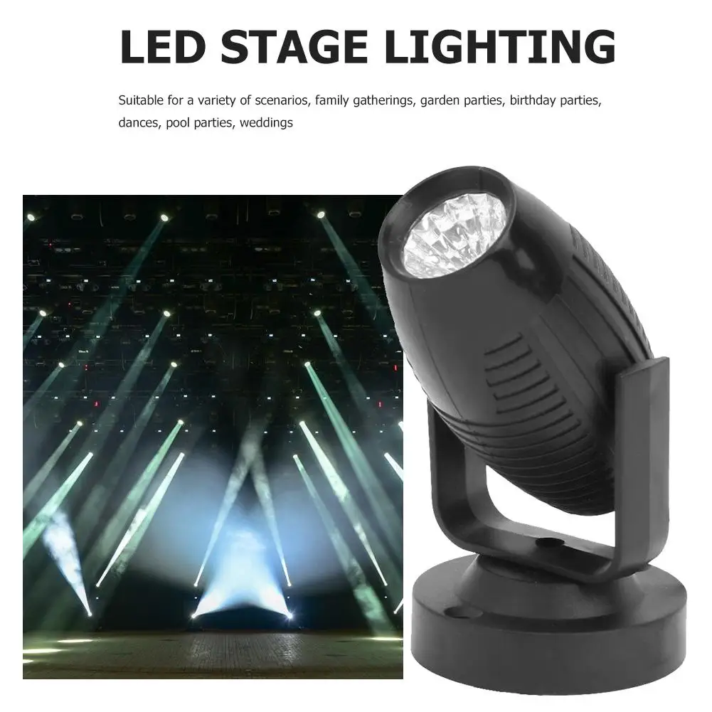 Led Fase Spotlight 360 Graden Ktv Dj Disco Party Bruiloft Sfeer Spot Beam Zwart Shell