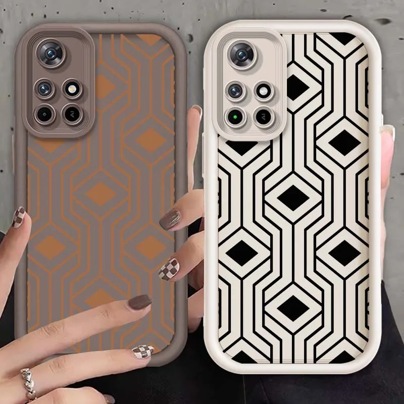 

Popular Art Simple Line For Xiaomi Mi Poco X3 X4 X5 X6 X7 M4 M5 M5s M6 M7 F4 F5 F6 Pro GT Plus 5G Eye Ladder Phone Case