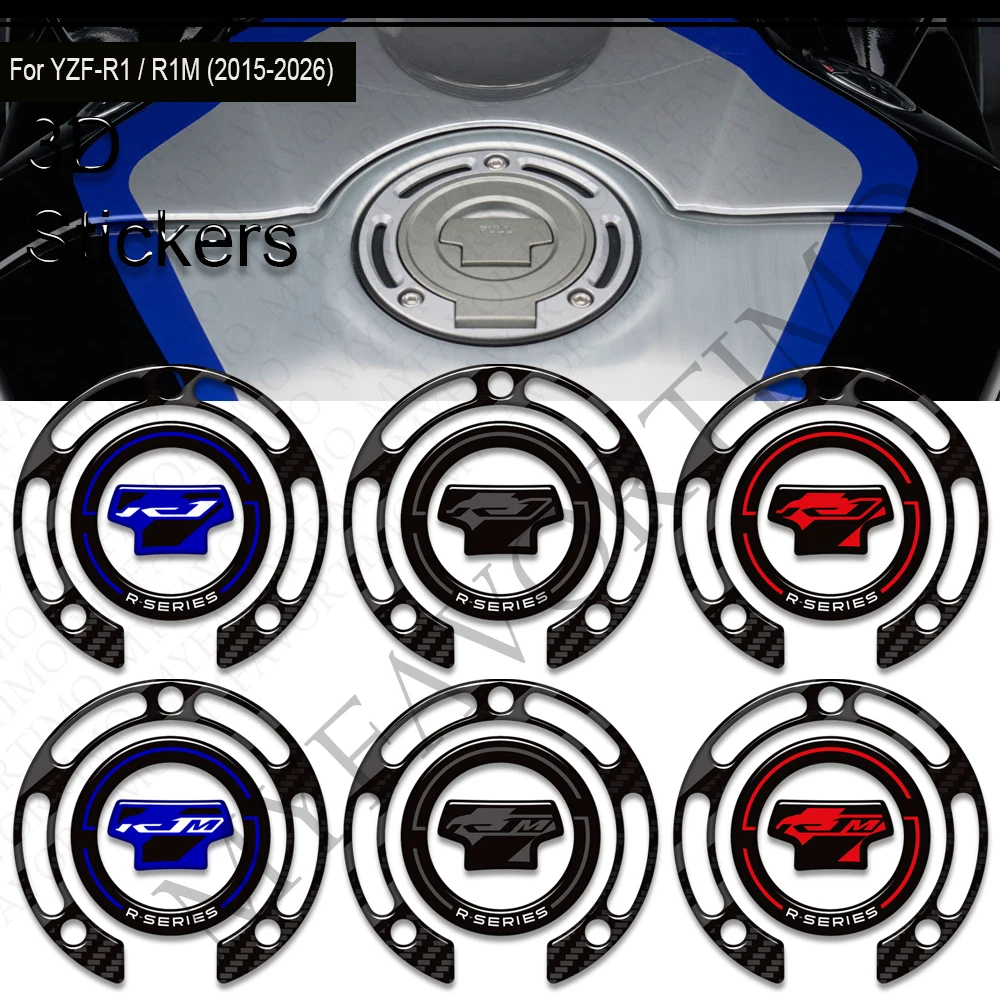 Motorcycle For YZF-R1 YZF-R1M YZFR1 YZFR1M YZF R1 R1M Tank Pad Tank Pad Cap Gas Fuel Knee Stickers Decals Protection 2015 - 2026