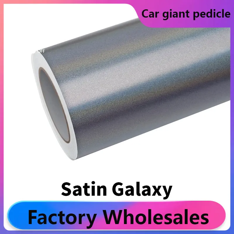 ZHUAIYA Holographic Gloss Galaxy silver Vinyl Wrap film wrapping film bright 1.52*18m quality Warranty covering film voiture