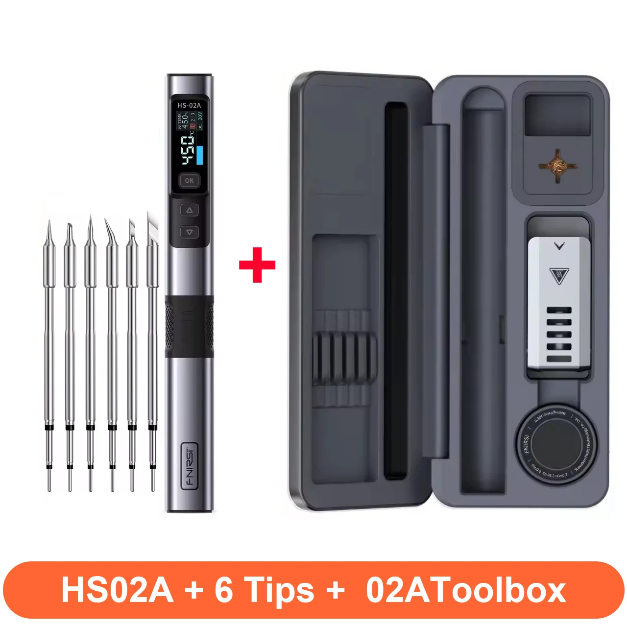 FNIRSI HS02 Soldeerbout HS-02A Gereedschapskist PD 100W Verstelbare Constante Temperatuur Lassen Reparatie Tools C210 Tips - afbeelding 1