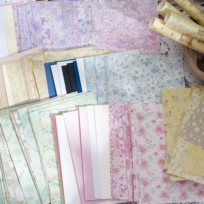 10sets/lot Memo Pads Material Paper the years go by like a song Junk Journal Scrapbooking  Retro Background Decoration Paper