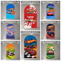 Thrilling Racing Arena Fire Wheels Kid Cool Boy Birthday Gifts Party Arch Backdrop Custom Kid Room Photo Poster Decor Background
