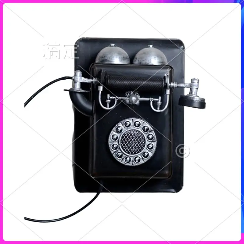 

AP-Age Style Wall Mounted Telephone Telephone Exquisite Workmanship Desktop Ornament Craft For Home Hotel Office A