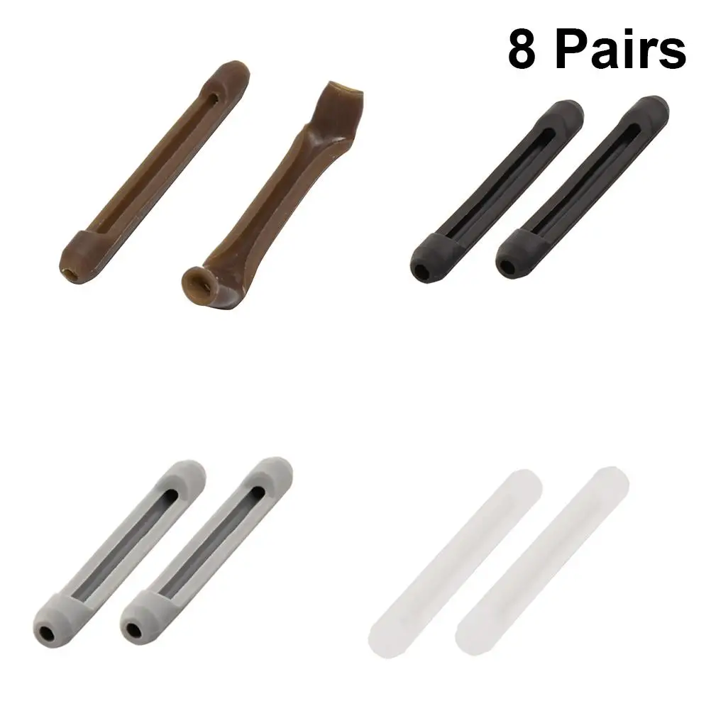 8 Pairs Silicone Ear Hooks for Glasses Non Slip Comfortable Fit All Glasses Sunglasses Sports Outdoor Daily Use Protective Gear
